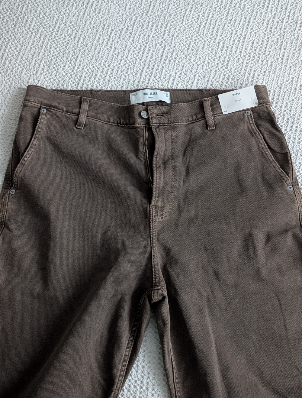 Hollister Olive-Brown Baggy Jeans